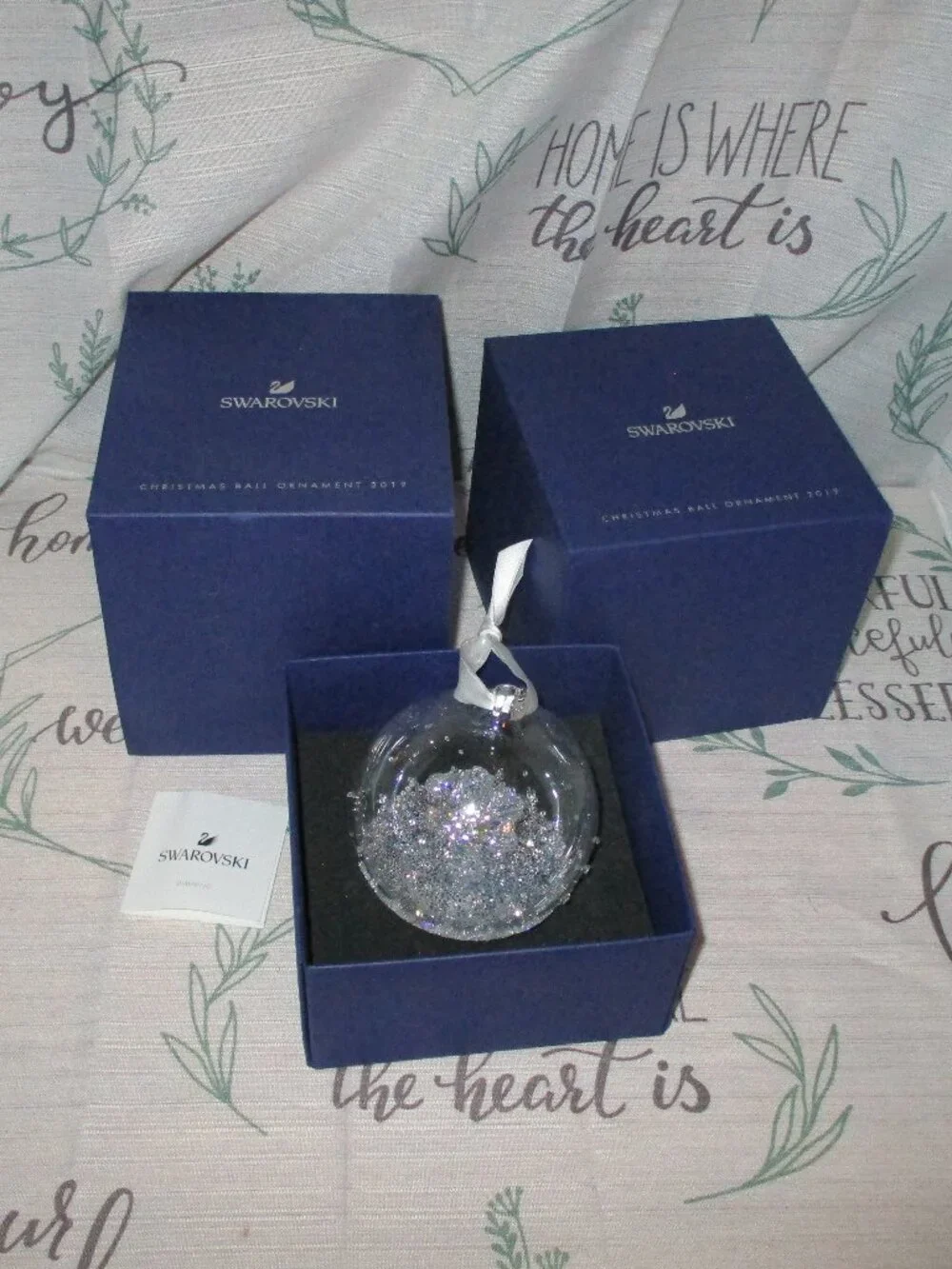 Swarovski 2019 Annual Christmas Snowflake in Ball Ornament  in box
